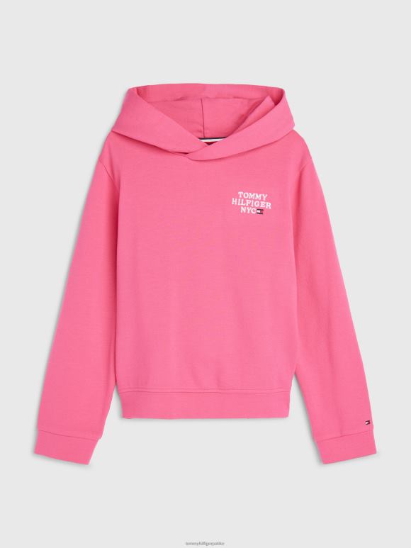 Tommy Hilfiger хоодие са логом за девојке 3-7 ниц - 2D080429 Tommy Hilfiger Srbija розе упозорење