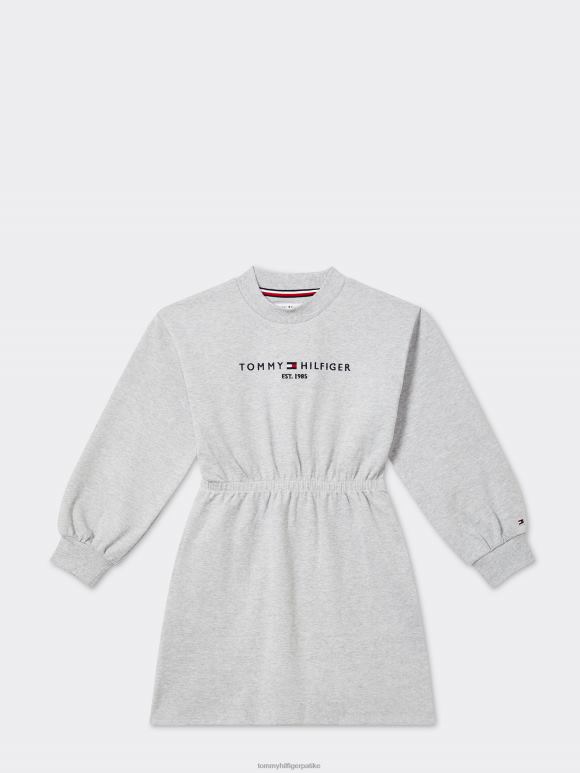 Tommy Hilfiger есенцијална дуксерица за девојчице 3-7 - 2D080445 Tommy Hilfiger Srbija светло сиви врес