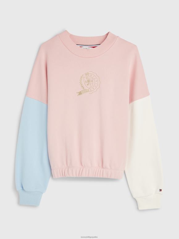 Tommy Hilfiger легендарни дукс у боји за девојчице 8-16 година - 2D080425 Tommy Hilfiger Srbija розе нијанса цолорблоцк