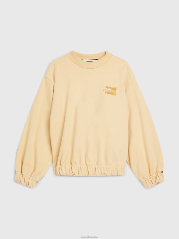 Tommy Hilfiger Дукс са логотипом од органског памука за девојчице 8-16 година - 2D080437 Tommy Hilfiger Srbija прерија жута