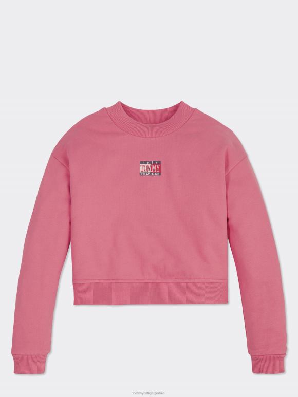 Tommy Hilfiger дуксерица за девојчице 8-16 са везом са логотипом - 2D080449 Tommy Hilfiger Srbija дубока лубеница
