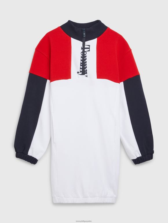 Tommy Hilfiger Дуксер хаљина за девојчице 8-16 у боји - 2D080392 Tommy Hilfiger Srbija црвена бела плава боја