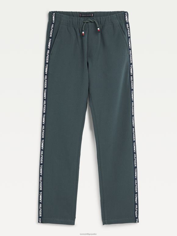 Tommy Hilfiger дечаци 3-7 џогери са траком са логом - 2D080131 Tommy Hilfiger Srbija зелени шкриљац
