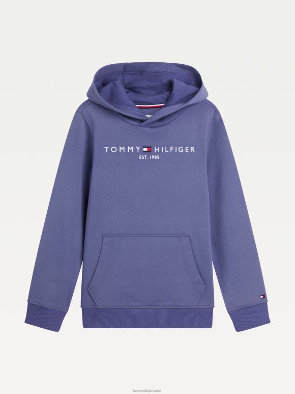 Tommy Hilfiger дечији унисекс 3-7 есенцијални дуал род фротир дуксерица - 2D080258 Tommy Hilfiger Srbija тамна астра