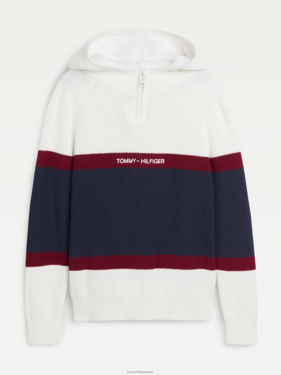 Tommy Hilfiger плетена дуксерица у боји за дечаке 8-16 година - 2D080262 Tommy Hilfiger Srbija ецру