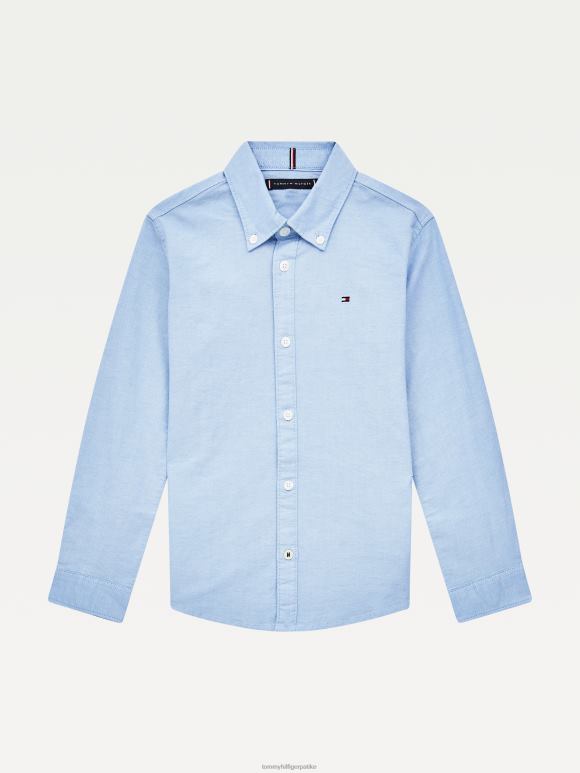 Tommy Hilfiger дечаци 8-16 растезљива оксфордска кошуља - 2D080159 Tommy Hilfiger Srbija мирно плаво