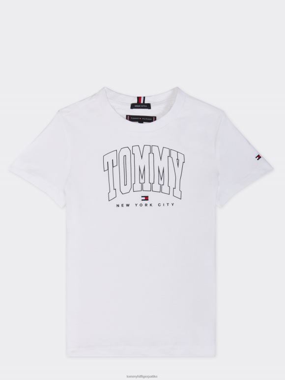 Tommy Hilfiger дечак 3-7 болд универзитетски лого мајица - 2D080332 Tommy Hilfiger Srbija бела