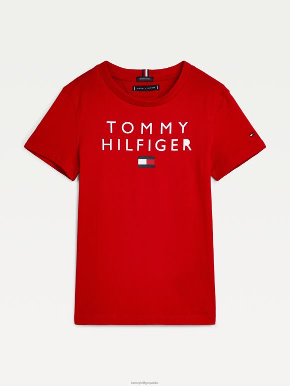 Tommy Hilfiger Мајица са логотипом од органског памука за дечаке 3-7 година - 2D080340 Tommy Hilfiger Srbija дубоко гримизно