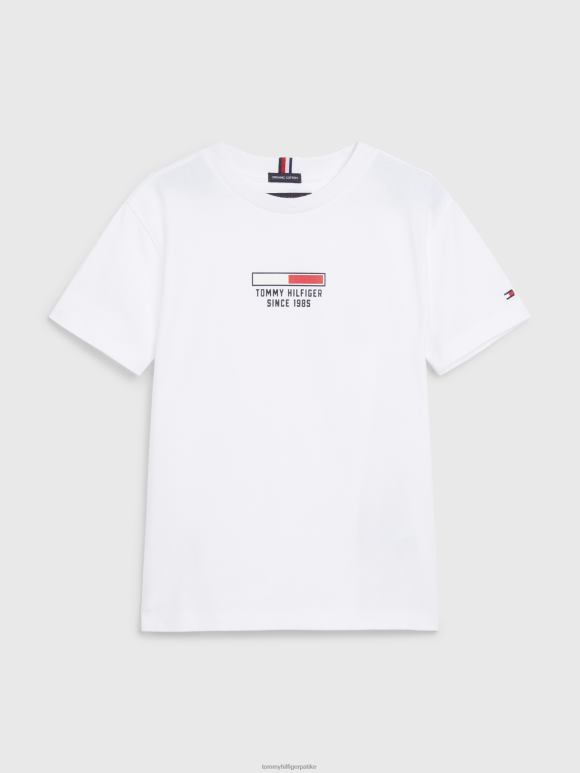 Tommy Hilfiger мајица са логом заставе за дечаке 8-16 година - 2D080264 Tommy Hilfiger Srbija бела