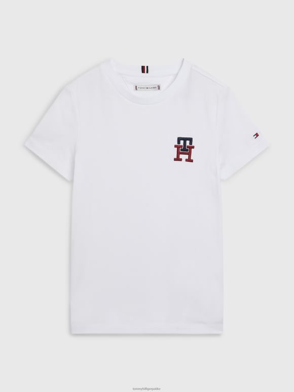 Tommy Hilfiger дечија унисекс мајица са монограмом 8-16 - 2D080276 Tommy Hilfiger Srbija бела