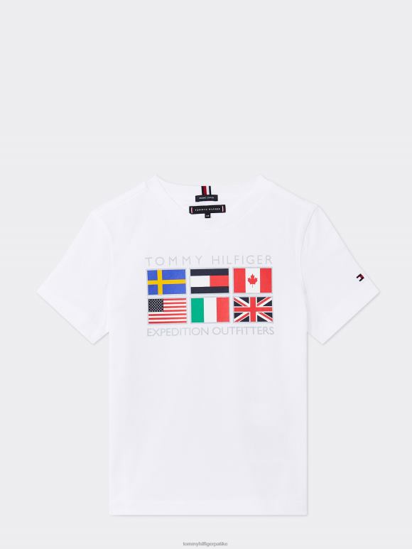 Tommy Hilfiger Мајица са рефлектујућим логом експедиције за дечаке 8-16 година - 2D080304 Tommy Hilfiger Srbija бела