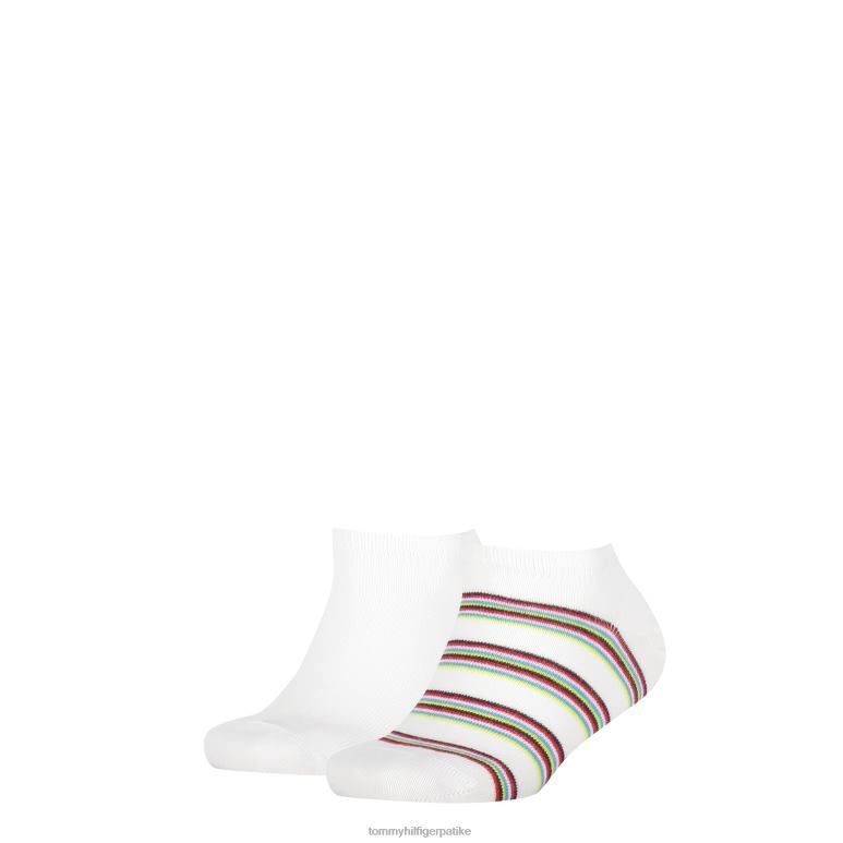 Tommy Hilfiger Дечије патике са вишебојним пругама у паковању - 2D080177 Tommy Hilfiger Srbija бела