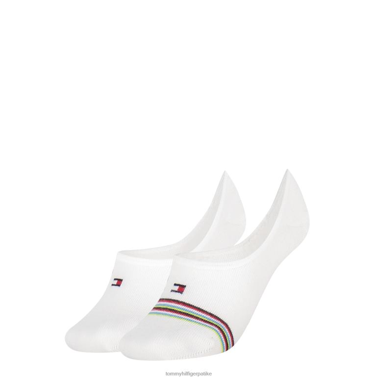 Tommy Hilfiger Паковање од 2 дечије фути вишебојне пруге - 2D080173 Tommy Hilfiger Srbija бела