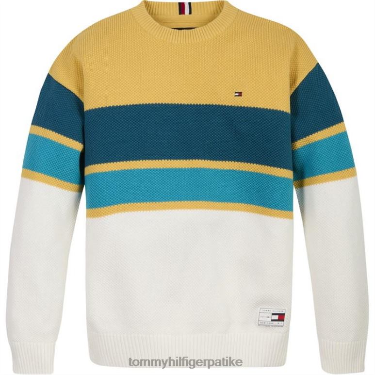 Tommy Hilfiger структура џемпер на рагби пруге - 2D08020936 Tommy Hilfiger Clothing бензин цвј