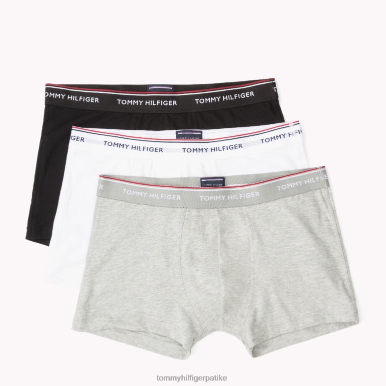 Tommy Hilfiger Памучне ковчеге од 3 ком - 2D0801748 Tommy Hilfiger Clothing црни/сиви вријесак