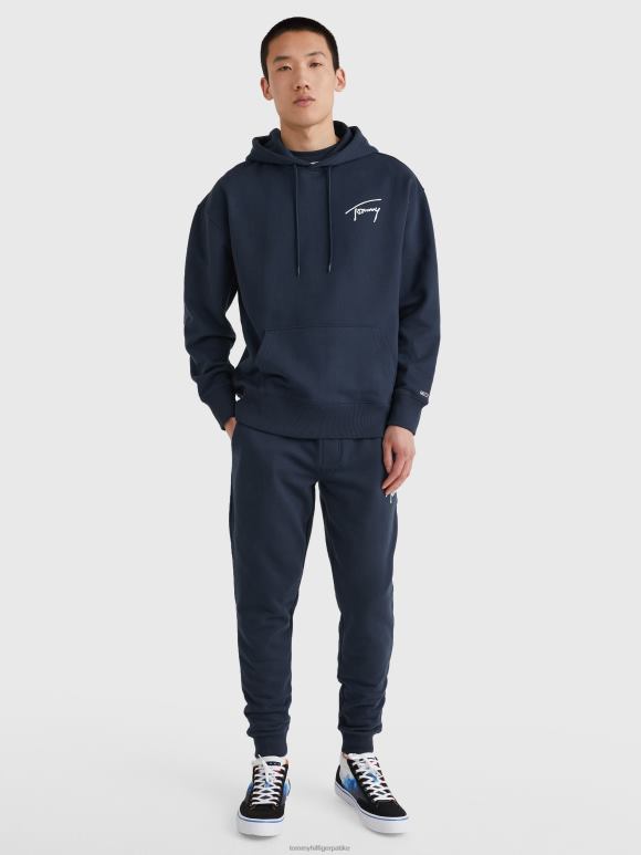 Tommy Hilfiger дуксерица опуштеног кроја са логом с потписом - 2D0801264 Tommy Hilfiger Clothing сумрак морнарице