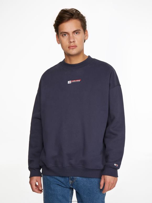 Tommy Hilfiger дуксерица са спуштеним раменима - 2D0801300 Tommy Hilfiger Clothing сумрак морнарице