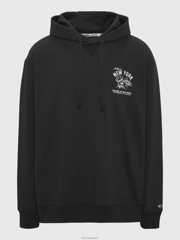 Tommy Hilfiger плус опуштене дуксерице са логотипом - 2D0801336 Tommy Hilfiger Clothing црна
