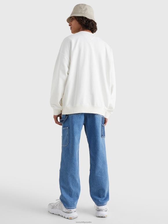 Tommy Hilfiger дуксерица са везом са логотипом колеџа - 2D0801400 Tommy Hilfiger Clothing древна бела