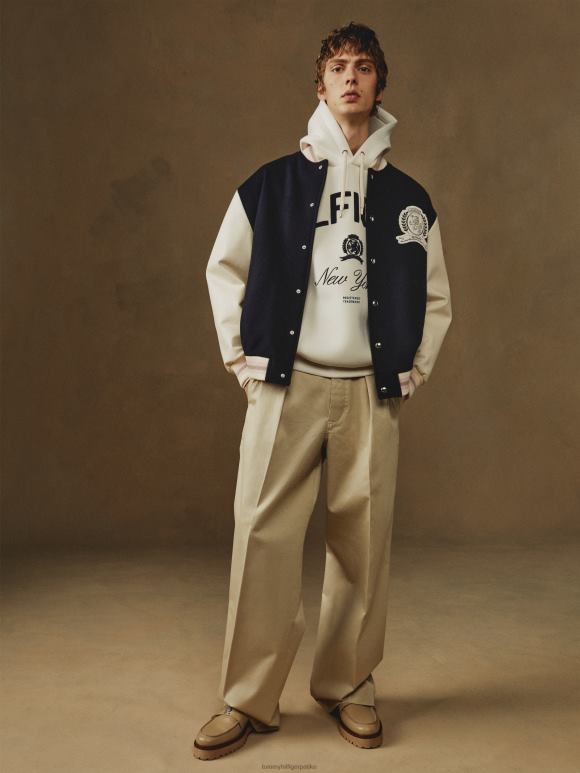 Tommy Hilfiger преп црест лого хоодие - 2D0801420 Tommy Hilfiger Clothing слоноваче