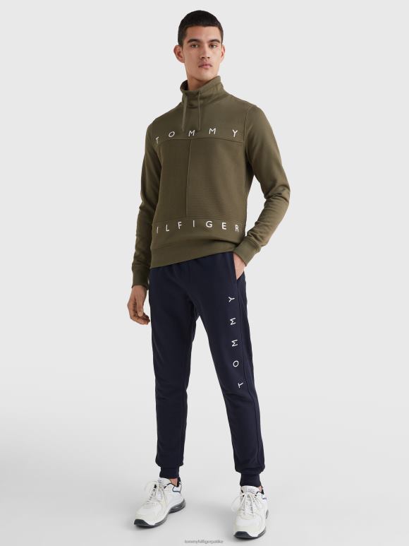 Tommy Hilfiger дуксерица са моно заставом - 2D0801436 Tommy Hilfiger Clothing војска зелена