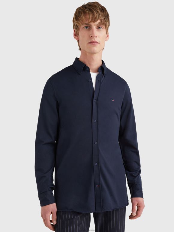 Tommy Hilfiger 1985. ткана жакардна кошуља танког кроја - 2D0801216 Tommy Hilfiger Clothing пустињско небо