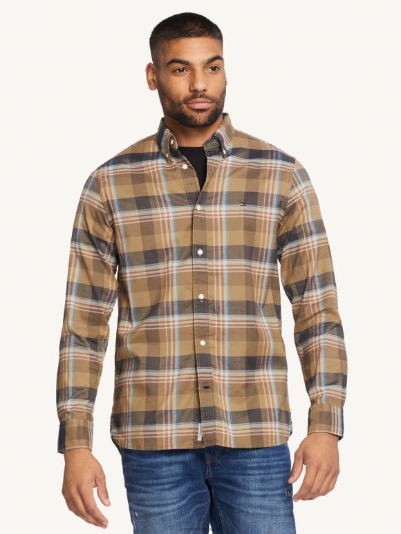 Tommy Hilfiger вцц оксфорд тартан кошуља - 2D0801200 Tommy Hilfiger Clothing војска зелено/пустињско небо/мулти