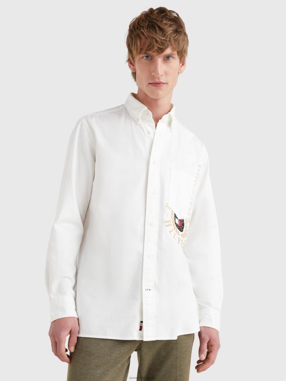 Tommy Hilfiger иконе лого вез мајица - 2D0801212 Tommy Hilfiger Clothing слоноваче