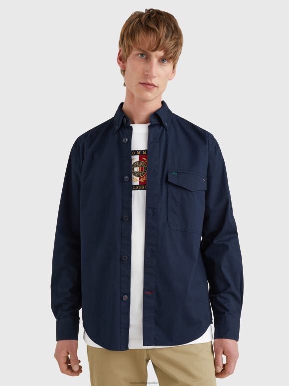 Tommy Hilfiger лака мајица од кепера - 2D0801244 Tommy Hilfiger Clothing пустињско небо