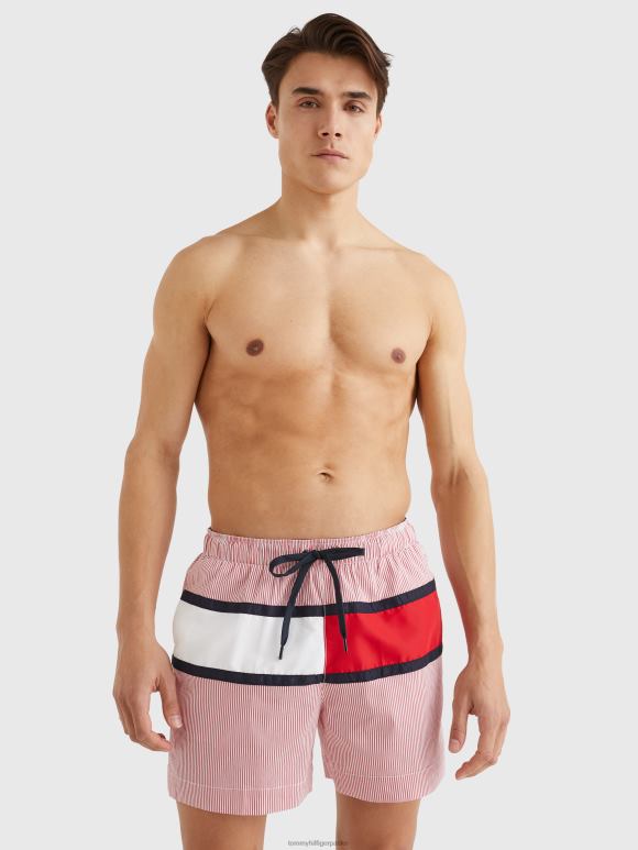 Tommy Hilfiger итхаца шорц за купање средње дужине са пругама - 2D0801461 Tommy Hilfiger Clothing хилфигер црвена пруга