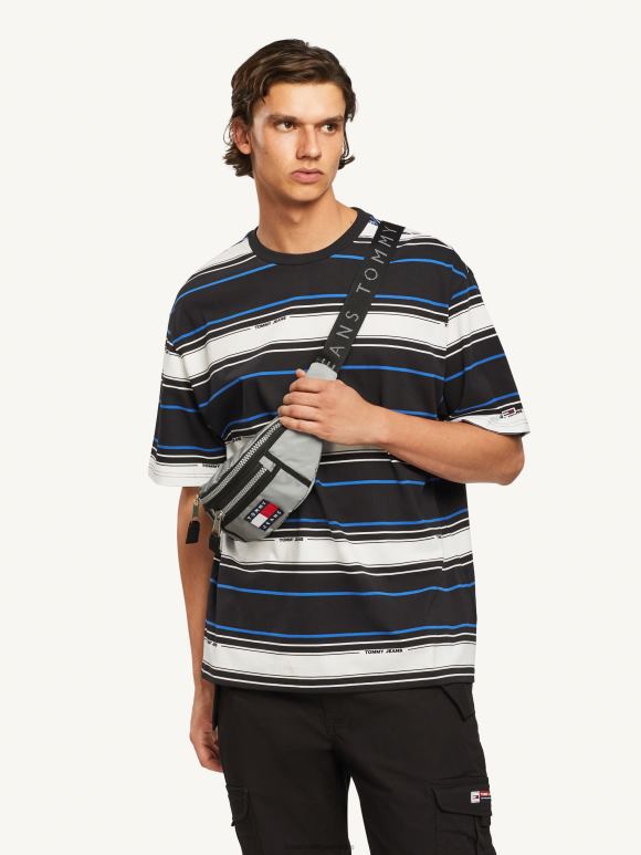 Tommy Hilfiger пругаста мајица од органског памука - 2D0801492 Tommy Hilfiger Clothing црна трака