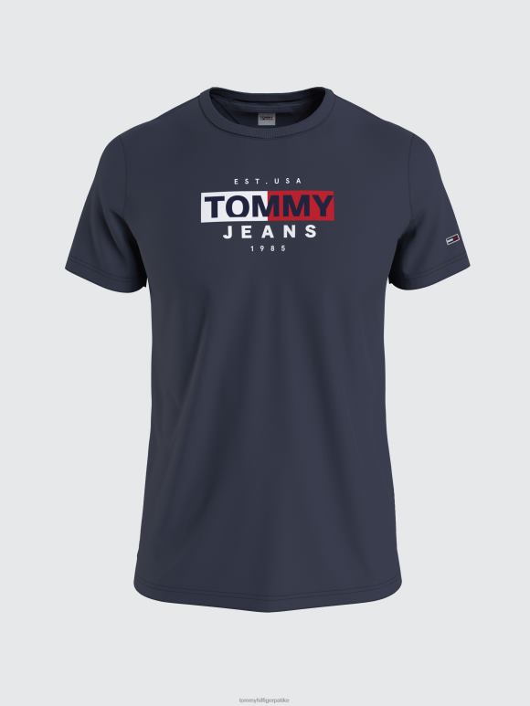 Tommy Hilfiger плус мајица са улазном заставом - 2D0801496 Tommy Hilfiger Clothing сумрак морнарице