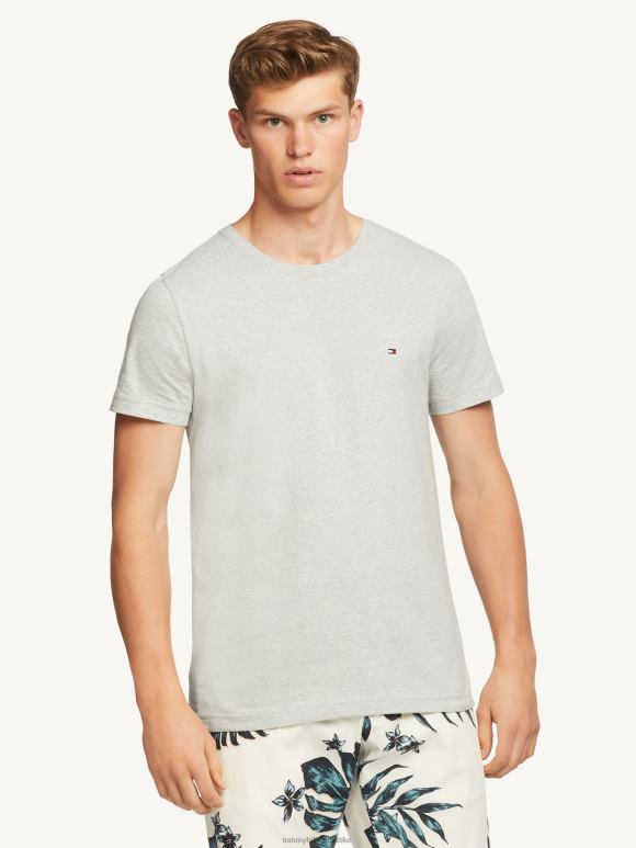Tommy Hilfiger есенцијална памучна мајица - 2D0801528 Tommy Hilfiger Clothing светло сиви врес