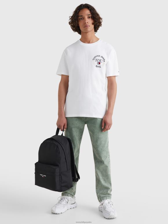 Tommy Hilfiger безвременска мајица са логотипом - 2D0801620 Tommy Hilfiger Clothing древна бела