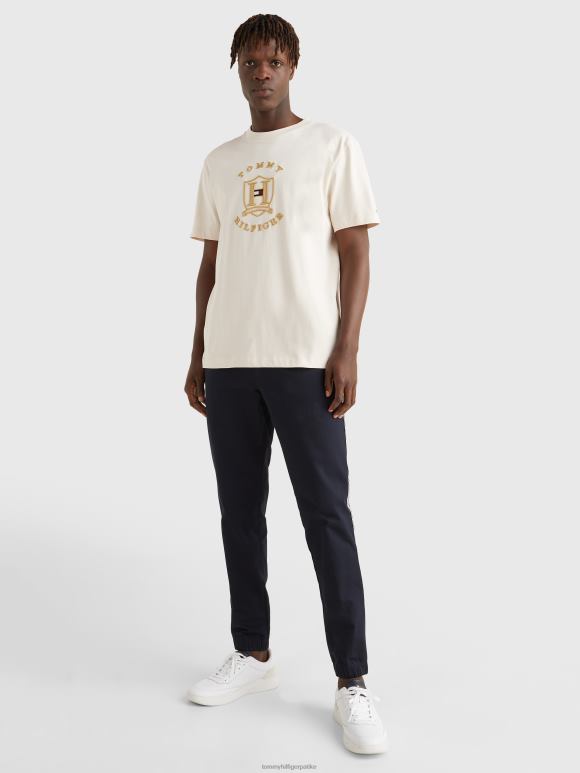 Tommy Hilfiger иконе златна мајица са логотипом - 2D0801660 Tommy Hilfiger Clothing перо бело