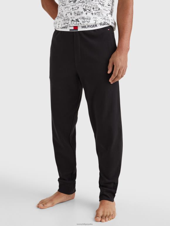 Tommy Hilfiger џогери од органског памука у појасу са логом - 2D0801026 Tommy Hilfiger Clothing црна