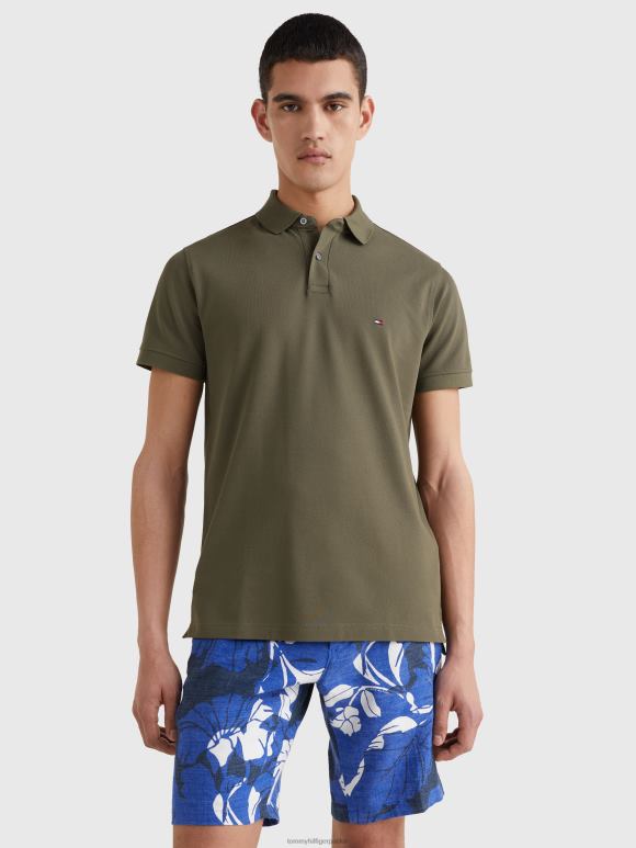 Tommy Hilfiger Поло од флексибилног органског памука 1985 - 2D0801095 Tommy Hilfiger Clothing војска зелена