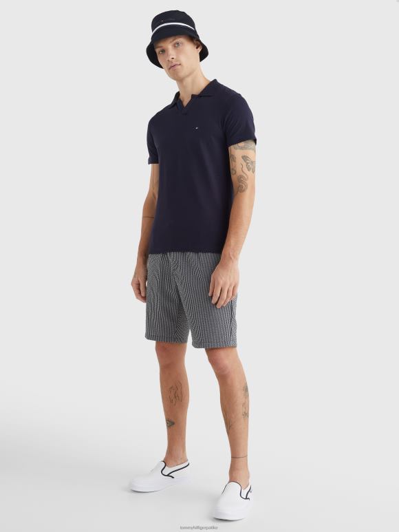 Tommy Hilfiger флек слим фит поло - 2D0801135 Tommy Hilfiger Clothing пустињско небо
