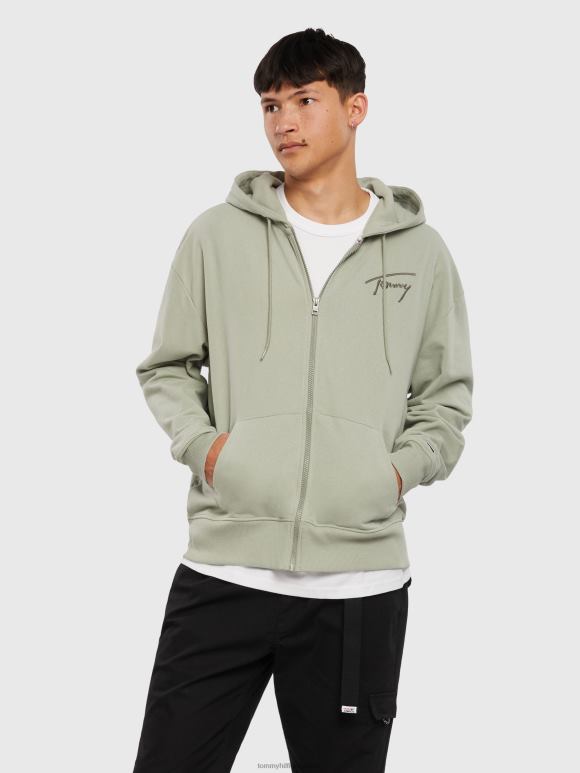Tommy Hilfiger дуксерице опуштеног кроја са патентним затварачем - 2D080872 Tommy Hilfiger Clothing избледела врба