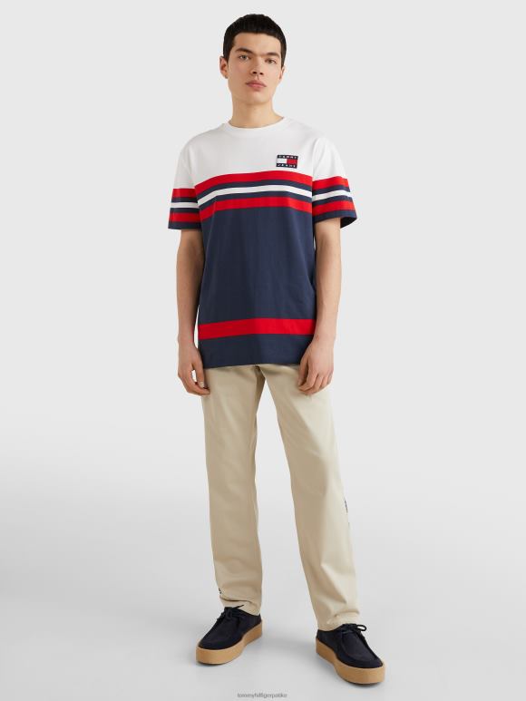 Tommy Hilfiger мајица од органског памука са траком за значку - 2D080880 Tommy Hilfiger Clothing сумрак морнарица/дубока