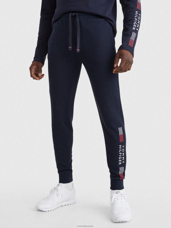 Tommy Hilfiger растезљиве џогере са логом са манжетама - 2D080716 Tommy Hilfiger Clothing пустињско небо