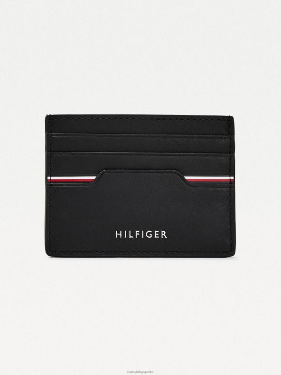 Tommy Hilfiger држач за картице са металним логотипом за путнике - 2D080603 Tommy Hilfiger Srbija црна