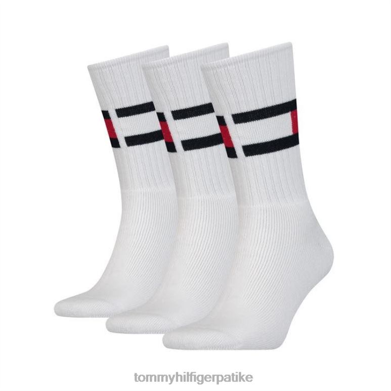 Tommy Hilfiger чарапа застава 3п 00 - 2D08020372 Tommy Hilfiger Srbija бела