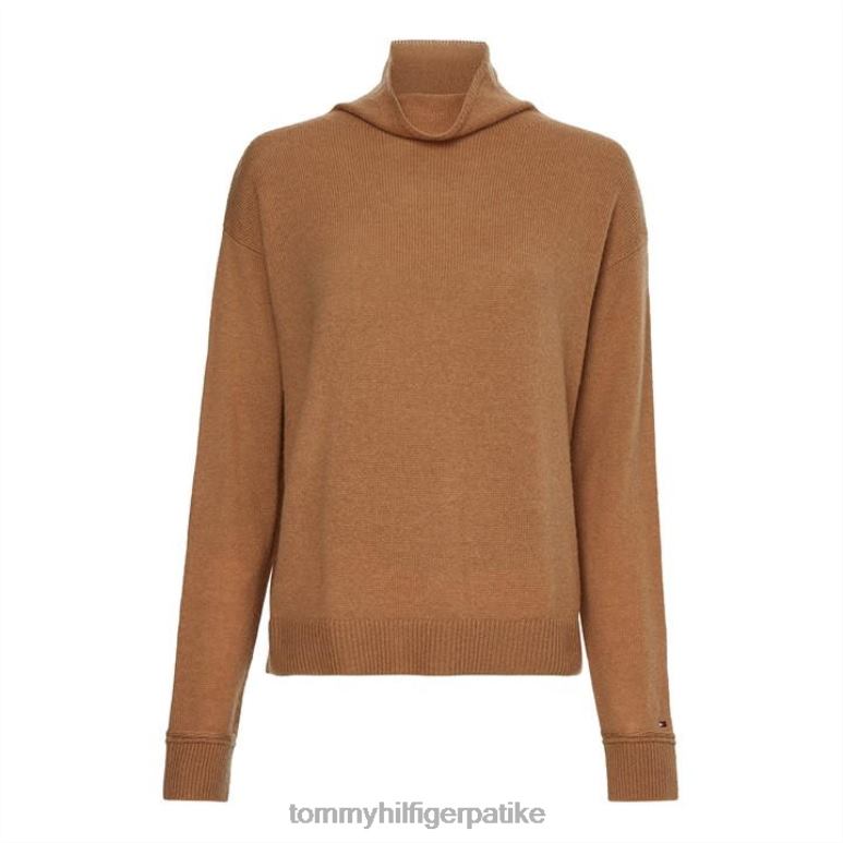 Tommy Hilfiger мекана вуна моцк-нк џемпер - 2D08019852 Tommy Hilfiger Clothing цоунтри каки