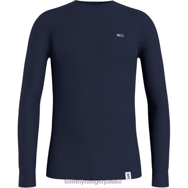 Tommy Hilfiger мини дуксерица од вафла - 2D08020218 Tommy Hilfiger Clothing твлигхтт морнарица дмн