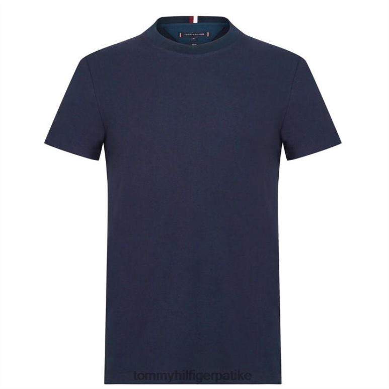 Tommy Hilfiger мајица са саћем - 2D08020376 Tommy Hilfiger Clothing морнарица