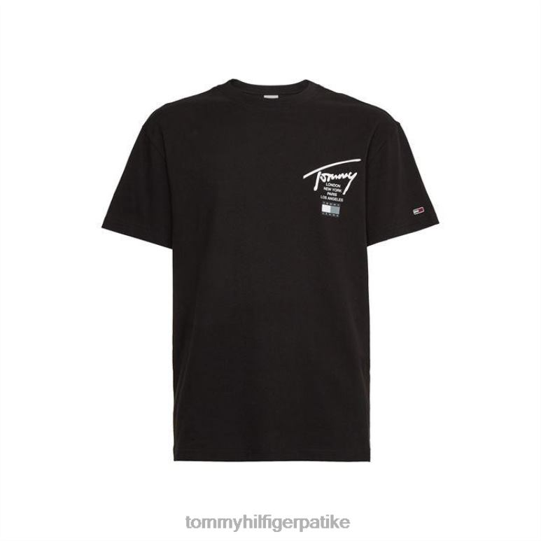 Tommy Hilfiger модерна мајица са потписом еасентиалс - 2D08020383 Tommy Hilfiger Clothing блацк бдс