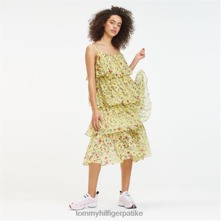 Tommy Hilfiger цветна слојевита хаљина - 2D08020559 Tommy Hilfiger Clothing цвеће/сунце 707