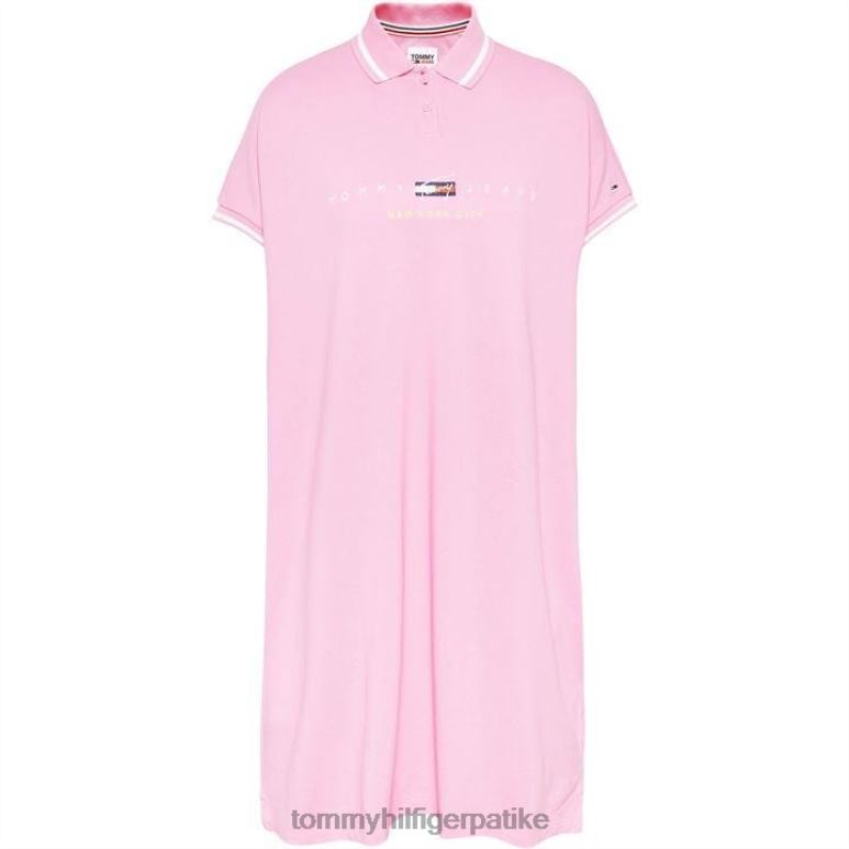 Tommy Hilfiger модерна поло хаљина са логотипом - 2D08020776 Tommy Hilfiger Clothing тоу пинк даиси