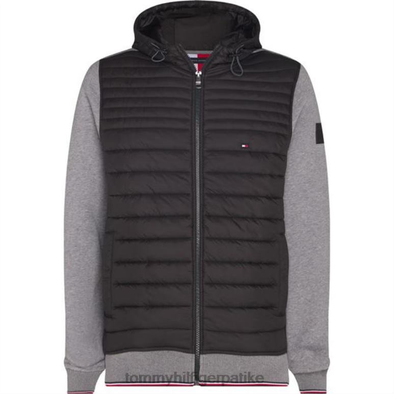 Tommy Hilfiger микед хоодие - 2D08020847 Tommy Hilfiger Clothing тамно сива
